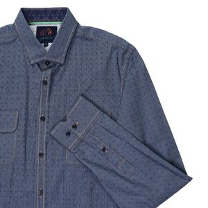 Men's Blue Button-Down Shirt
